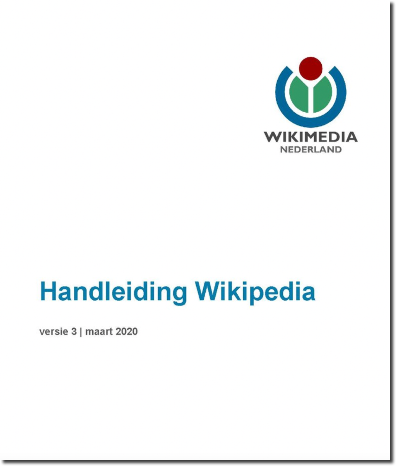  de handleiding Schrijven voor Wikipedia 